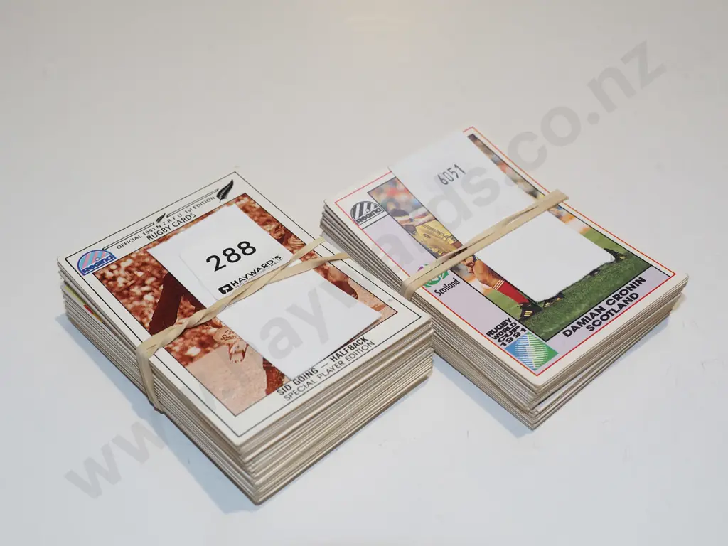 2x stacks of rugby collector cards Image 1++