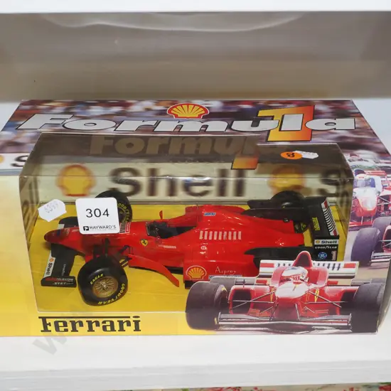 cased diecast Ferrari model