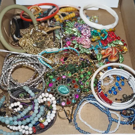 box of costume jewellery