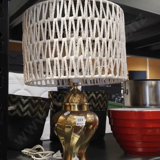 brass based table lamp H430