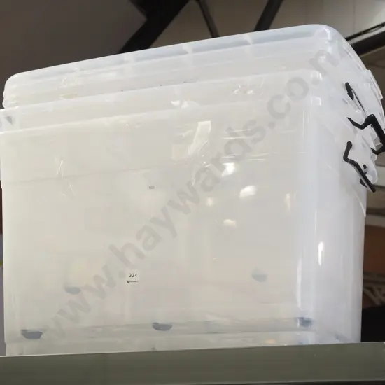 3x 110L wheeled plastic storage bins