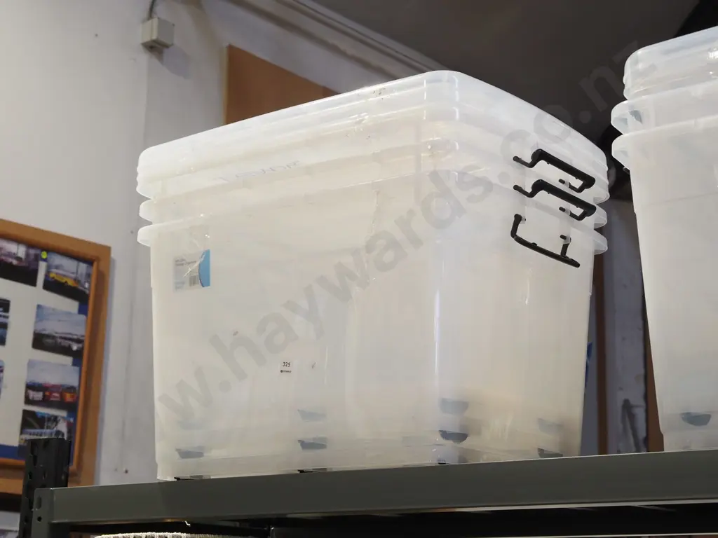 3x 110L wheeled plastic storage bins Image 1++