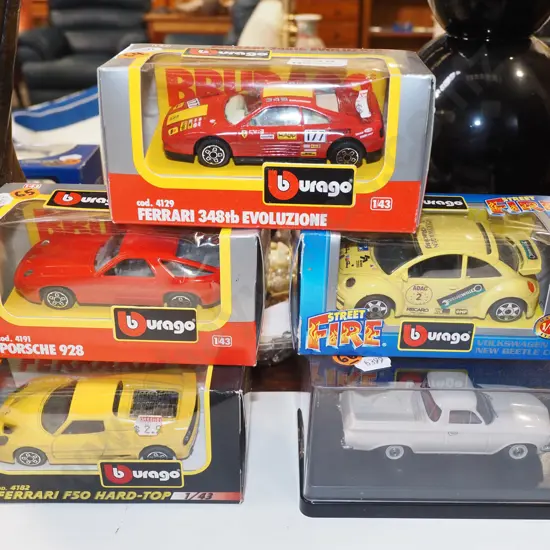 5x boxed diecast model vehicles