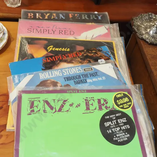 LPs; Rolling Stones, Split Enz, Simply Red etc