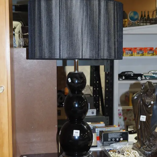 chrome and black bubble based table lamp H695