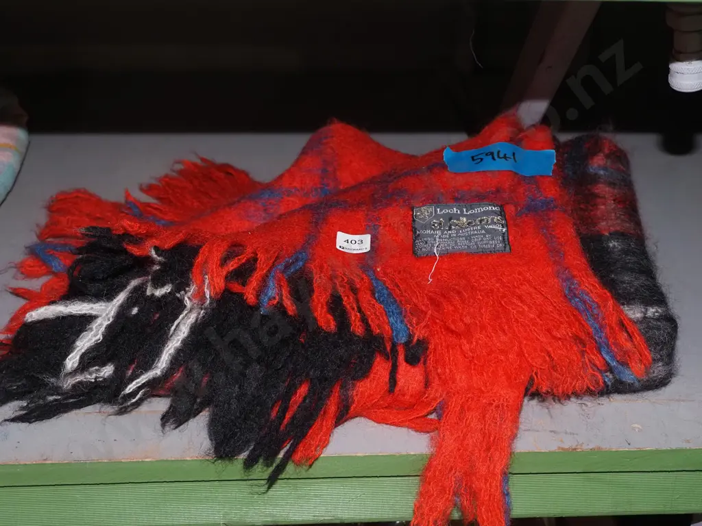 mohair and lustre wool blanket  Image 1++