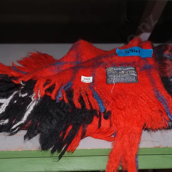 mohair and lustre wool blanket 