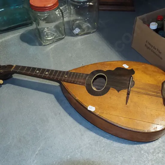 antique European flat back mandolin