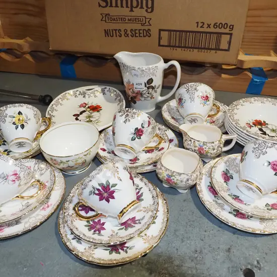 assorted trios, sweet dishes, milk jug etc