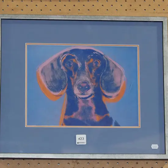 framed dog print