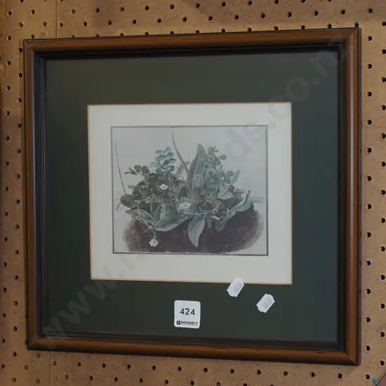 framed floral print