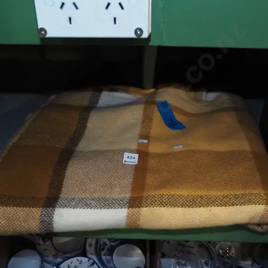 checked woollen blanket