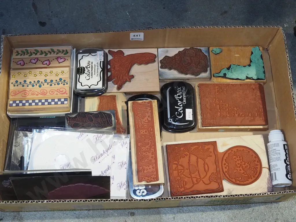 box; crafters stamps, applied decorations etc Image 1++