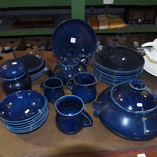 assorted Christchurch hand crafted porcelain dinner items; plates, jugs, teapot etc