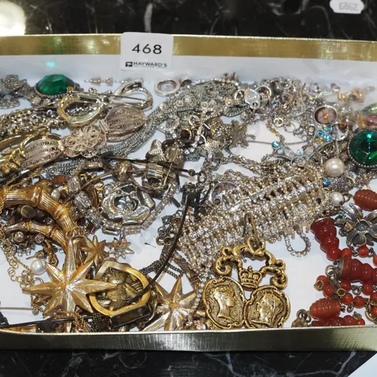 tray of costume jewellery