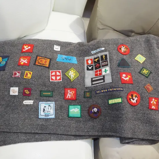 blanket and scout badges