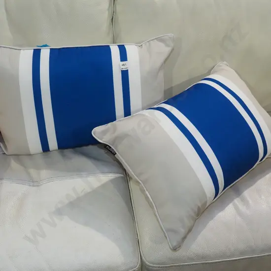 2x as new striped cushions