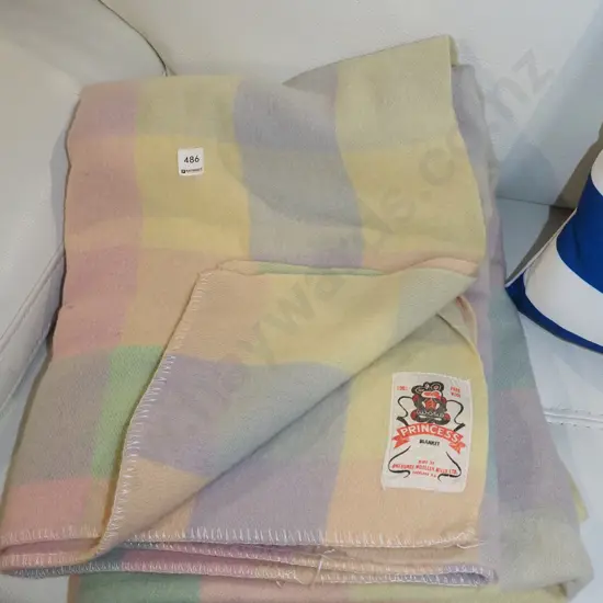 checked woollen blanket