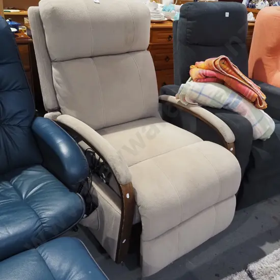 LaZBoy electric rise and reclining armchair - some marks to upholstery on arms