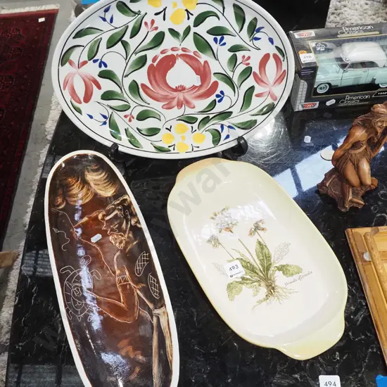 Australian serving dish (chip), Teal botanical baking dish, Portmeirion ashet