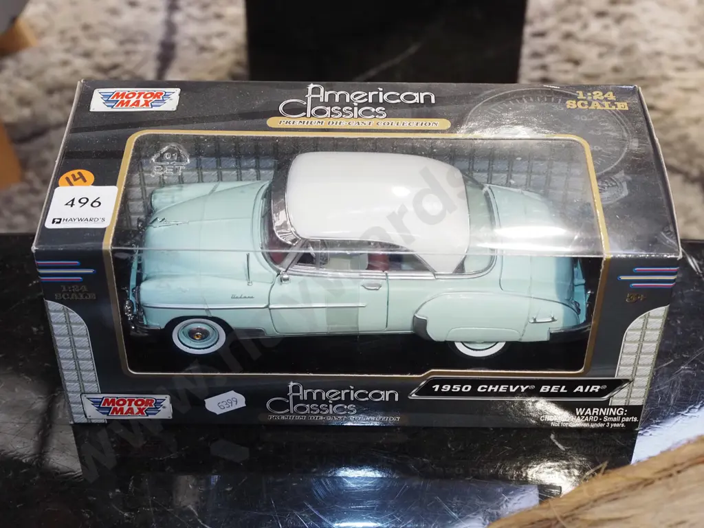 cased diecast scale model of 1950 Bel Air Image 1++