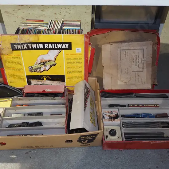 vintage railway tracks, controllers, rolling stock, locomotives etc