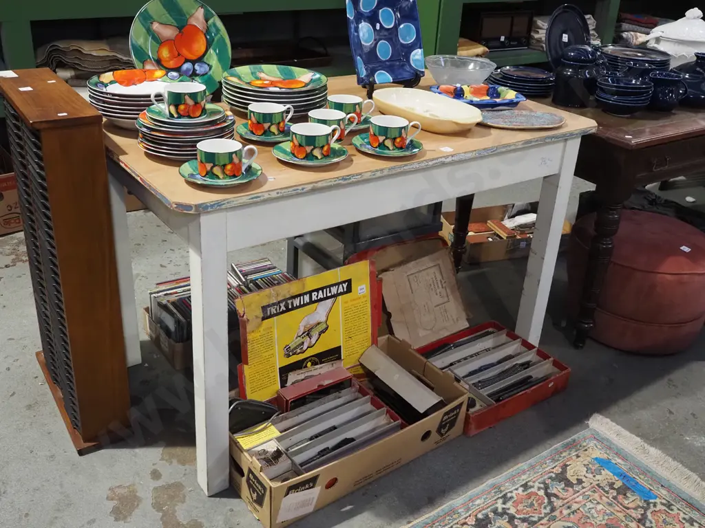 rimu scrub top kitchen table H760 W1230 D750 Image 1++