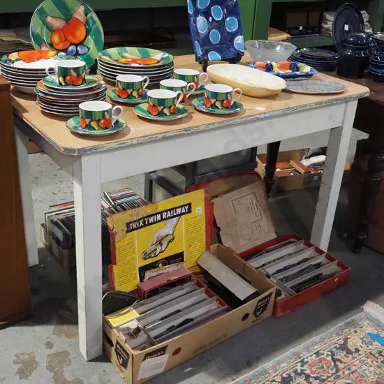 rimu scrub top kitchen table H760 W1230 D750