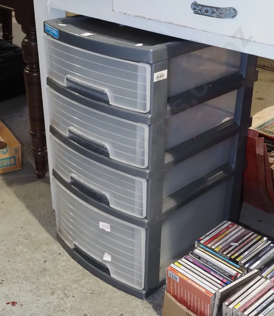 set of 4 plastic drawers chest Image 1++