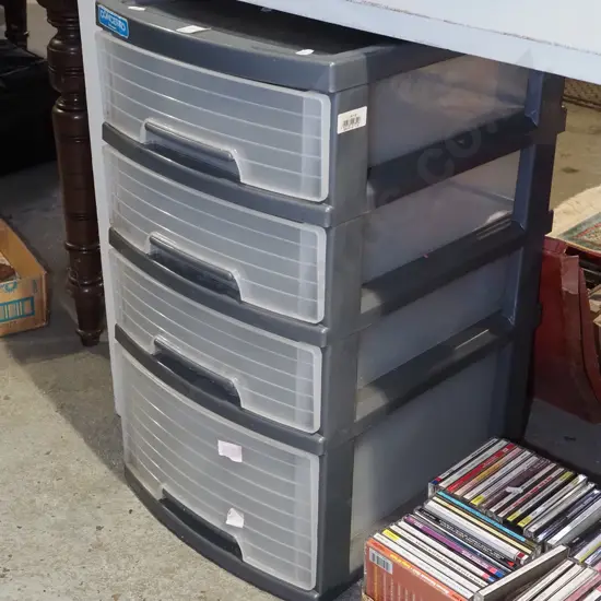 set of 4 plastic drawers chest