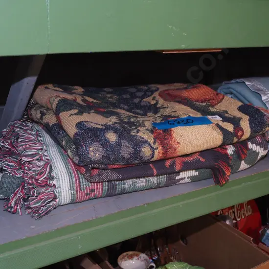 3x woven throws/blankets
