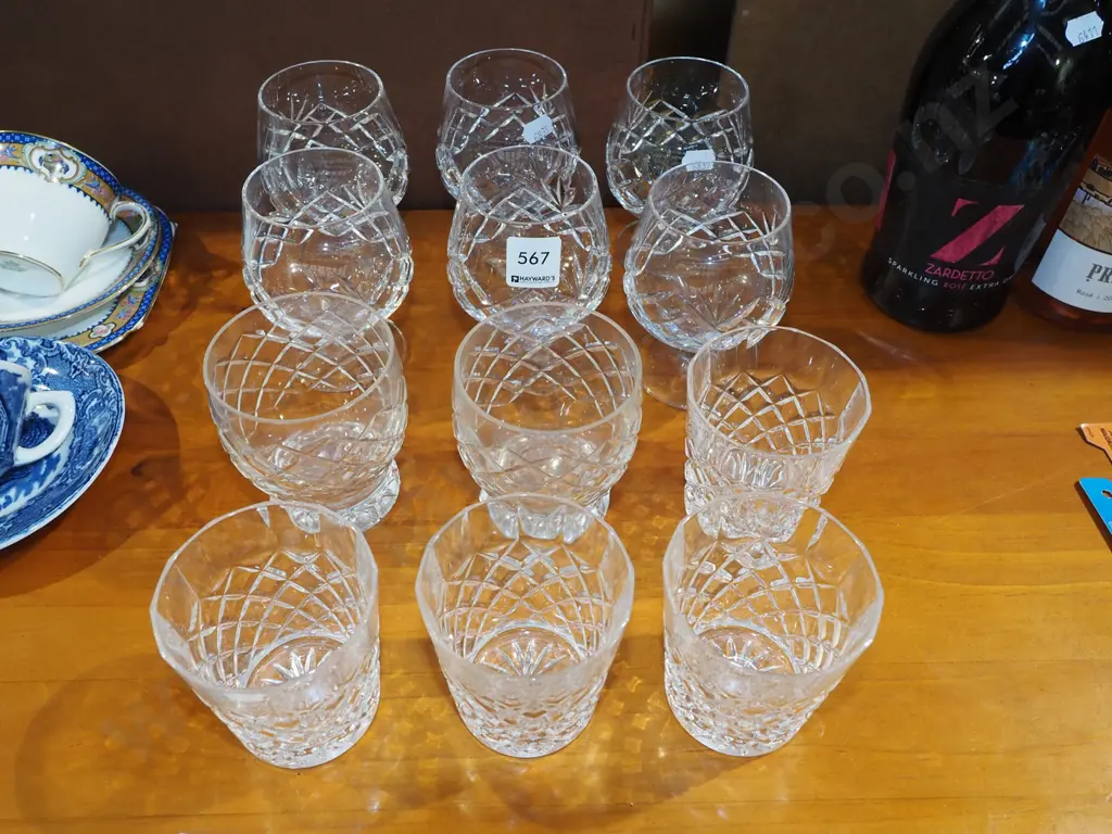 cut crystal whisy tumblers, goblets Image 1++