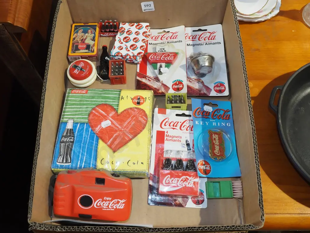 box of Coca Cola items Image 1++