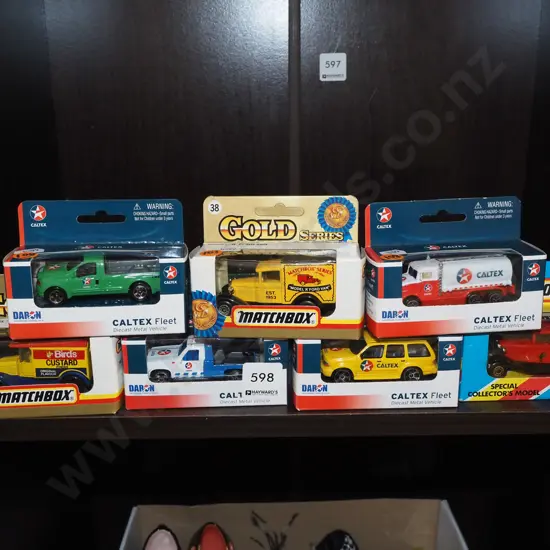 7x boxed toy vehicles