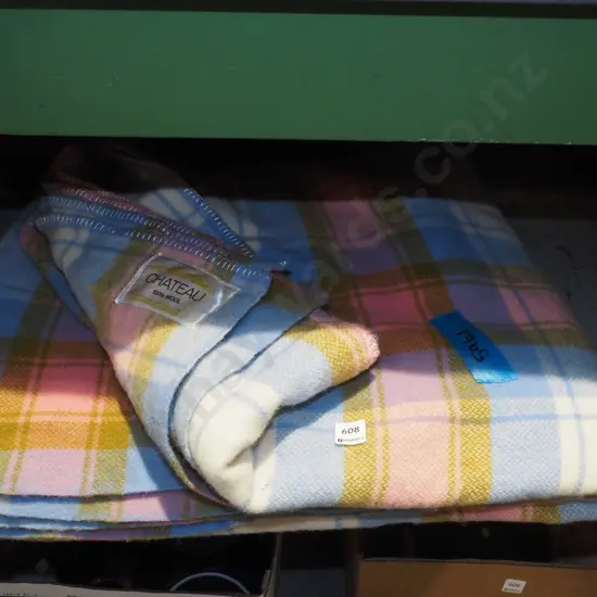 large checked woollen blanket