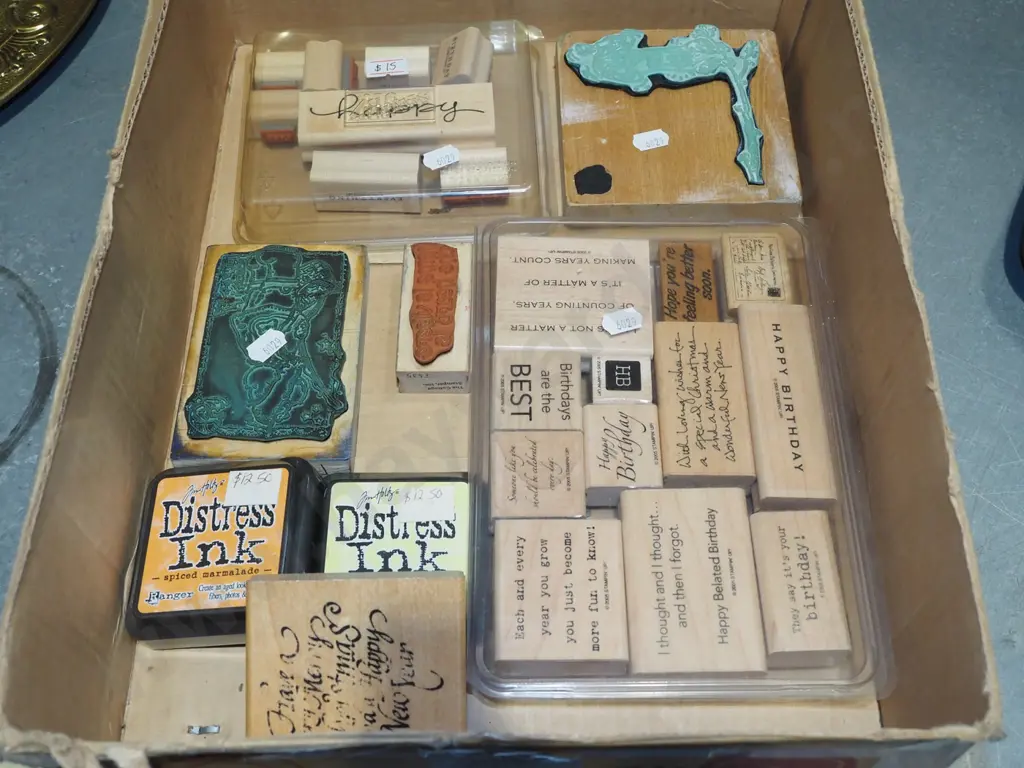 box of crafting stamps Image 1++