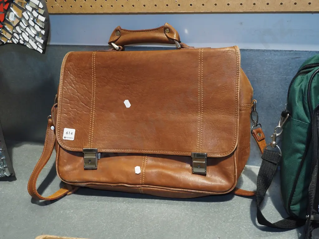 brown leather satchel Image 1++