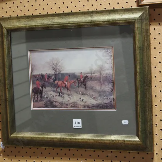 framed hunting print