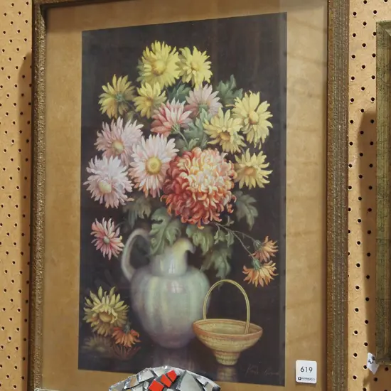 framed print - still life flowers
