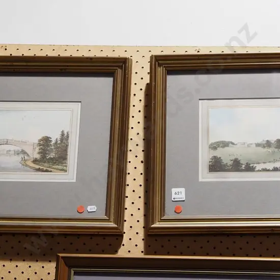 framed print - stately home, framed print - bridge - red dots
