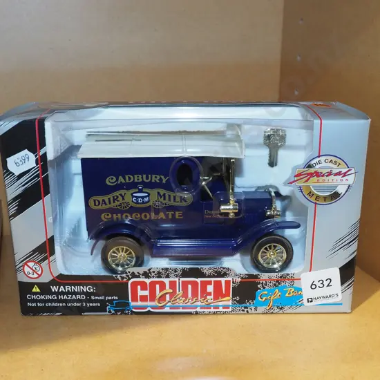 box; diecast Cadbury Golden Classic vintage car money box
