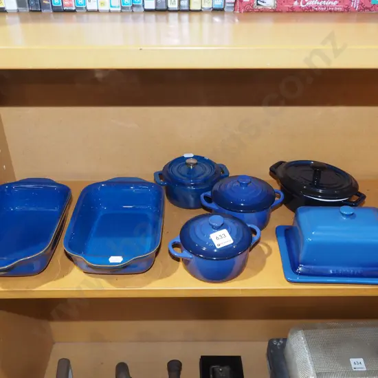 Denby baking dishes, Le Creuset rammekins, butter dish
