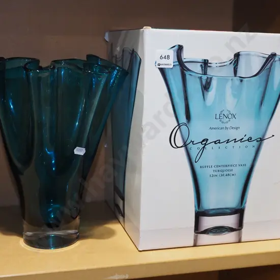 Lenox frilled glass vase in original box Vase H280