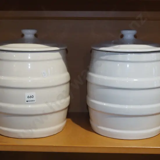 2x reproduction NZ made storage crocks H270