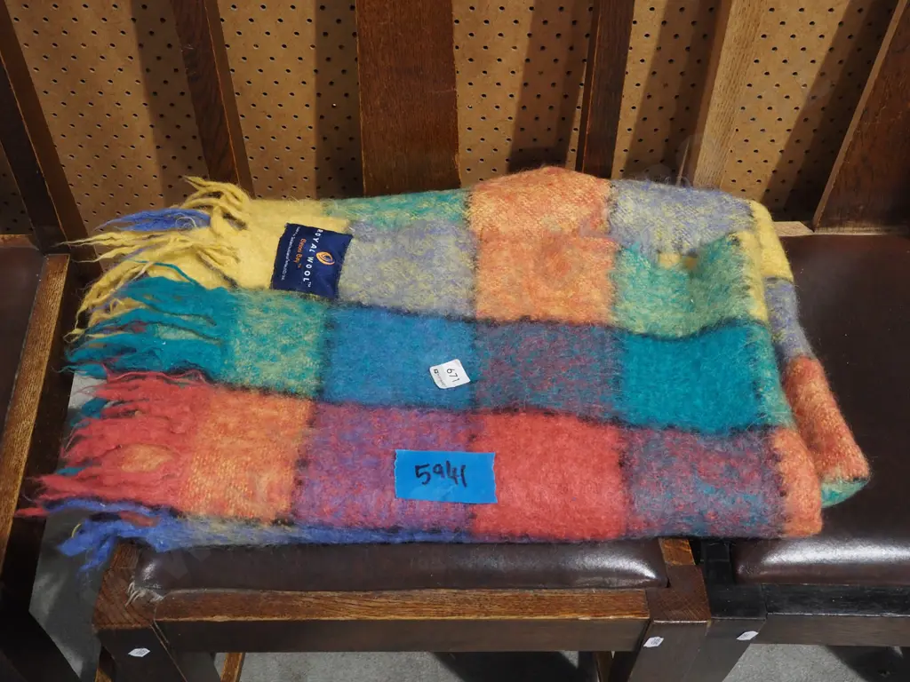 checked woollen blanket Image 1++