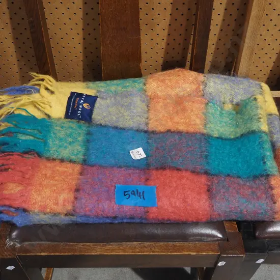 checked woollen blanket