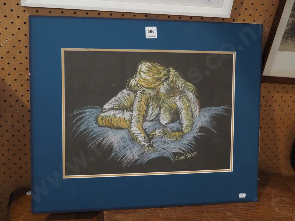 Josie Jebb - unframed pastel - nude Image 1++