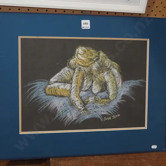 Josie Jebb - unframed pastel - nude