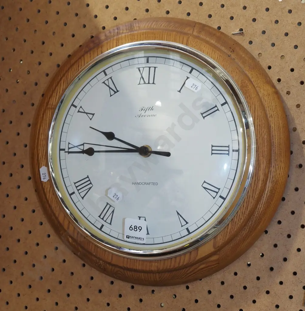 oak framed wall clock Image 1++