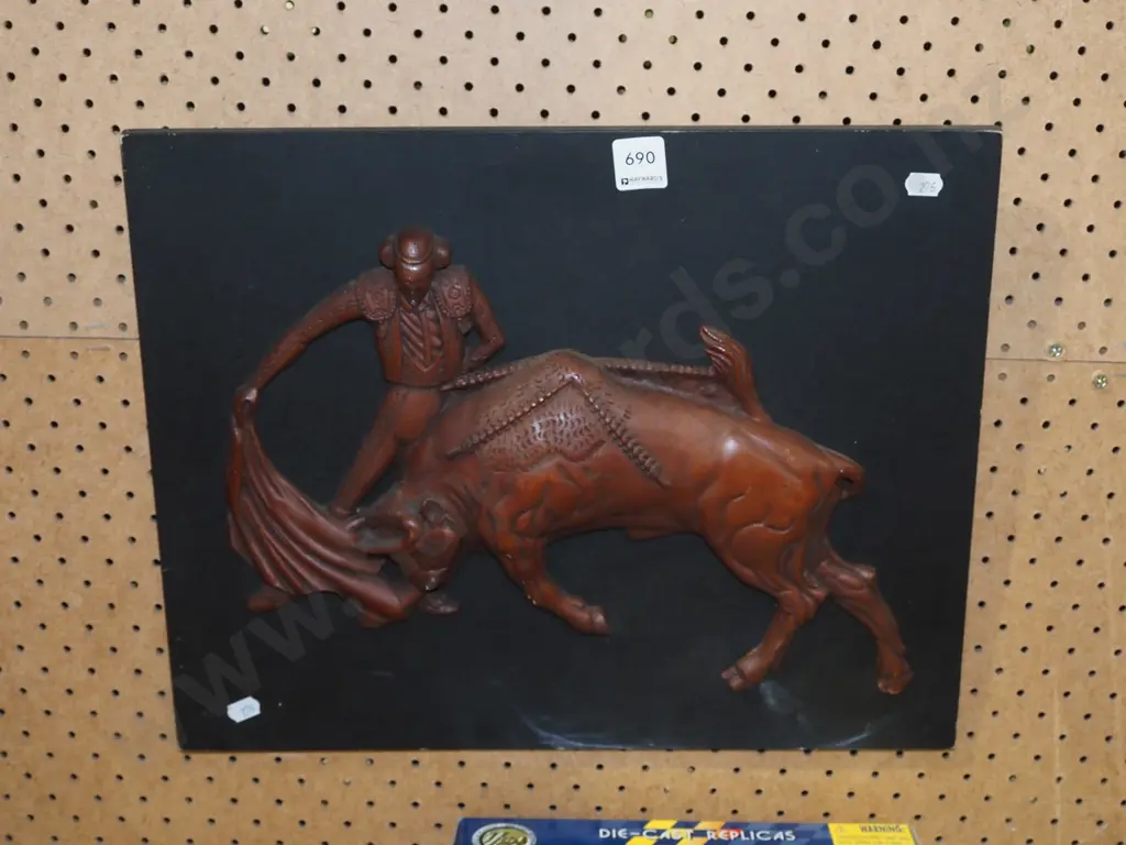 3D matador and bull wall art Image 1++